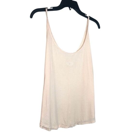 Lou & Grey Ribbed Scoop Neck Rayon Lightweight Cami Tank Peach Large - Picture 2 of 5